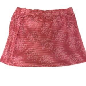 Pebble Beach Skort - XL orange /white print , NWOT, polyester spandex